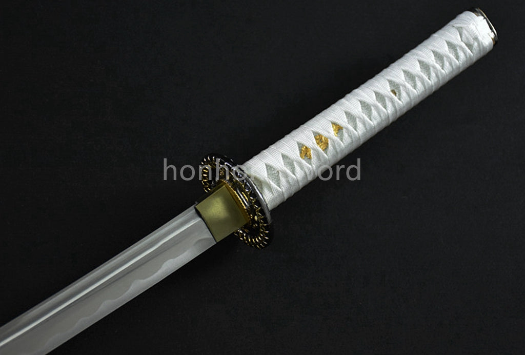 Katana à lame bleue en acier à haute teneur en carbone 1095, épée de samouraï japonais, épée complète noire 