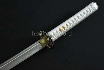 Katana à lame bleue en acier à haute teneur en carbone 1095, épée de samouraï japonais, épée complète noire 