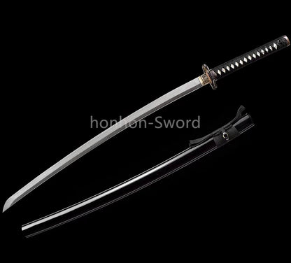 Twisted Pattern Damascus Folded Steel Katana Japanese Samurai Sword Full Tang