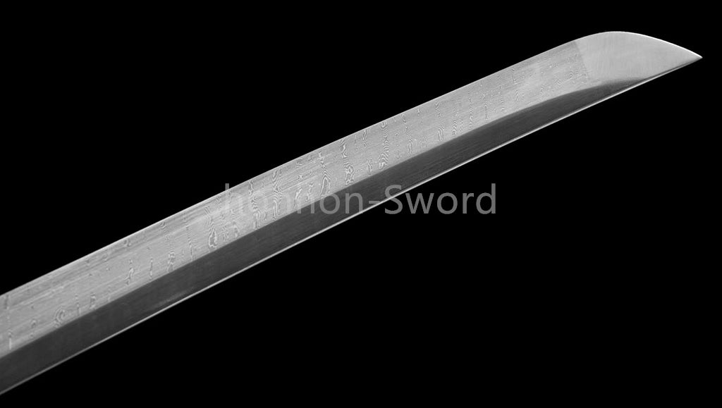 Twisted Pattern Damascus Folded Steel Katana Japanese Samurai Sword Full Tang