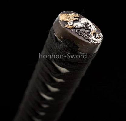 Twisted Pattern Damascus Folded Steel Katana Japanese Samurai Sword Full Tang