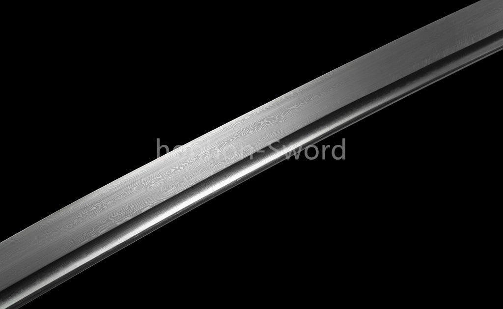 Épée de samouraï japonaise en acier plié noir, katana, lame tranchante faite à la main, noire 