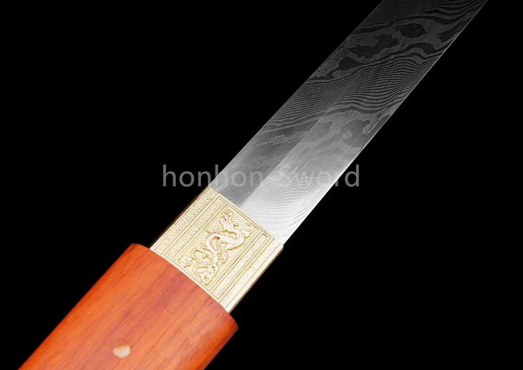 Épée de samouraï japonaise en acier plié noir, katana, lame tranchante faite à la main, noire 