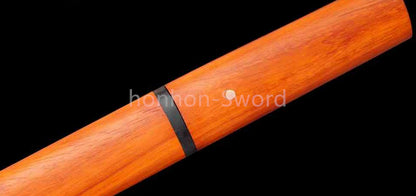 Épée de samouraï japonaise en acier plié noir, katana, lame tranchante faite à la main, noire 