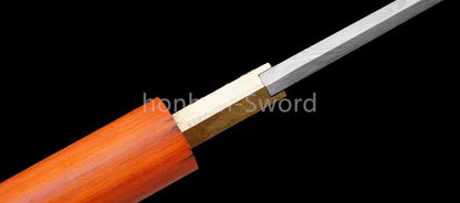 Épée de samouraï japonaise en acier plié noir, katana, lame tranchante faite à la main, noire 