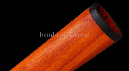 Épée de samouraï japonaise en acier plié noir, katana, lame tranchante faite à la main, noire 