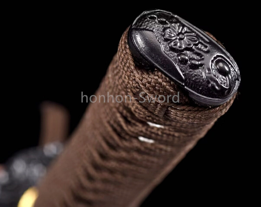 Damascus Folded Steel Japanese Wakizashi Samurai Sword Full Tang Sharp for Battle