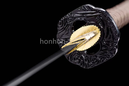 Damascus Folded Steel Japanese Wakizashi Samurai Sword Full Tang Sharp for Battle