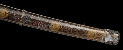 Épée de samouraï japonaise en acier plié noir, katana, lame tranchante faite à la main, noire 