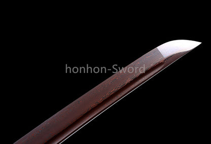 Épée de samouraï japonaise en acier plié noir, katana, lame tranchante faite à la main, noire 