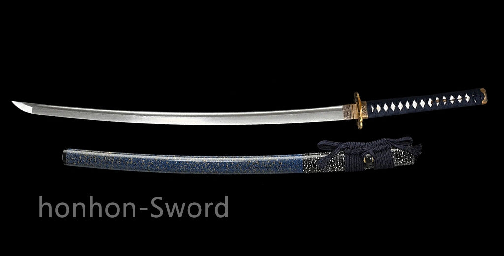 26inch Japanese Katana Folded Steel Samurai Brass Tsuba Full Tang Sword