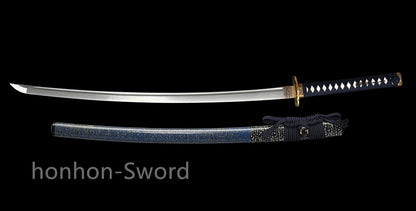 26inch Japanese Katana Folded Steel Samurai Brass Tsuba Full Tang Sword
