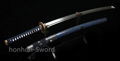 26inch Japanese Katana Folded Steel Samurai Brass Tsuba Full Tang Sword