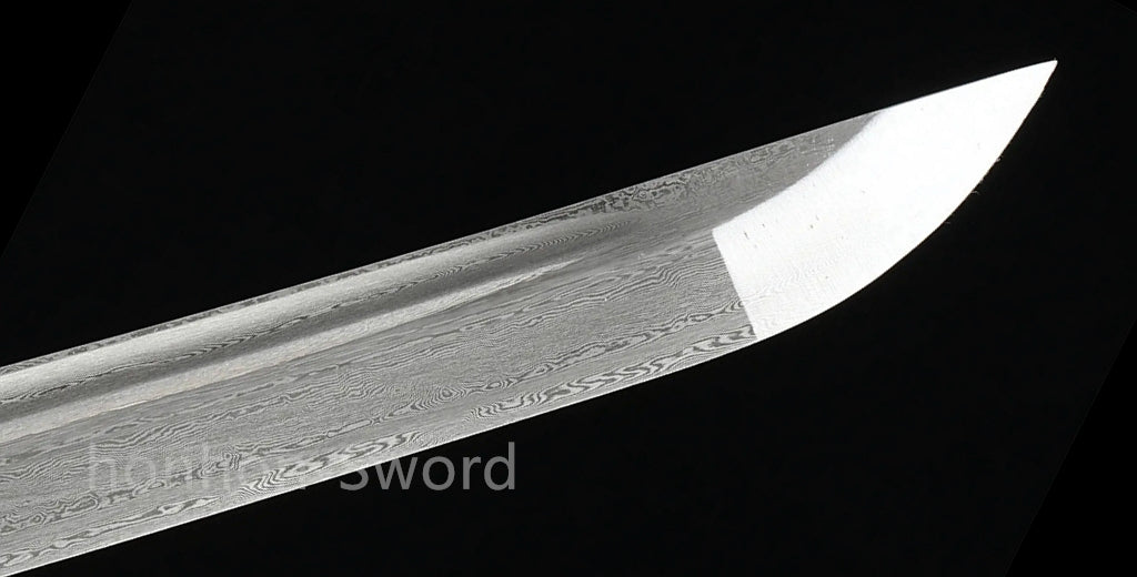 26inch Japanese Katana Folded Steel Samurai Brass Tsuba Full Tang Sword