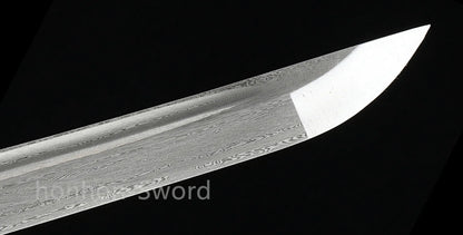 26inch Japanese Katana Folded Steel Samurai Brass Tsuba Full Tang Sword