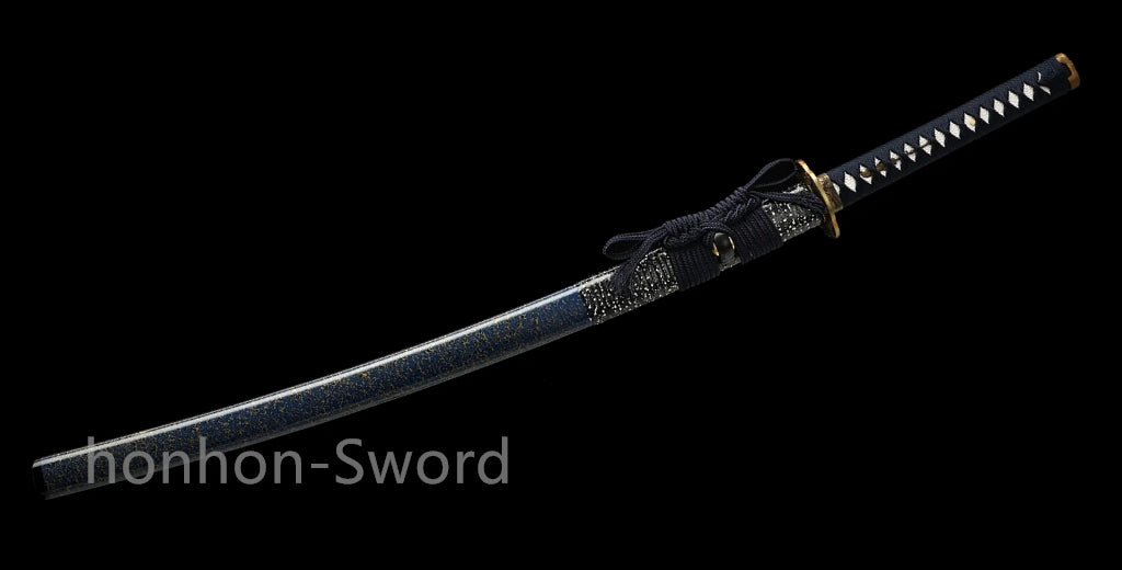 26inch Japanese Katana Folded Steel Samurai Brass Tsuba Full Tang Sword