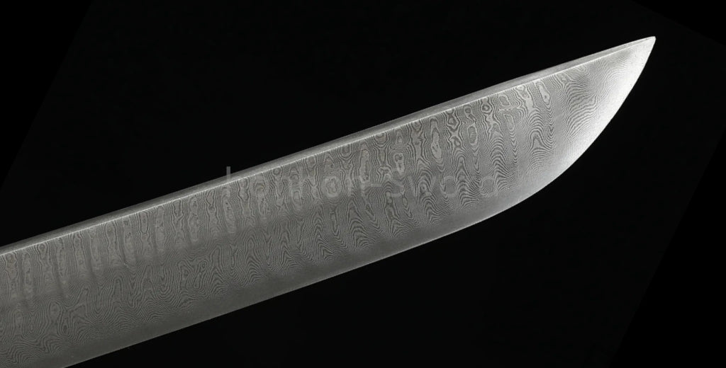 Épée de samouraï japonaise en acier plié noir, katana, lame tranchante faite à la main, noire 