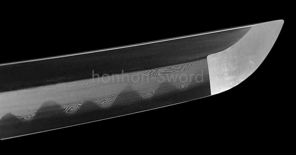 Épée de samouraï japonaise en acier plié noir, katana, lame tranchante faite à la main, noire 