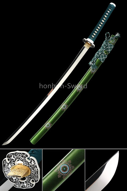26inch Japanese Katana 1095 High Carbon Steel Samurai Sword Alloy Tsuba Mirrorpolish Real For Battle