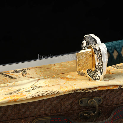 26inch Japanese Katana 1095 High Carbon Steel Samurai Sword Alloy Tsuba Mirrorpolish Real For Battle