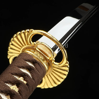 1095 High Carbon Steel 26inch Japanese Katana Samurai Sword Mirrorpolish Blade Alloy Tsuba Real For Battle