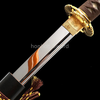 1095 High Carbon Steel 26inch Japanese Katana Samurai Sword Mirrorpolish Blade Alloy Tsuba Real For Battle