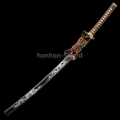 1095 High Carbon Steel 26inch Japanese Katana Samurai Sword Mirrorpolish Blade Alloy Tsuba Real For Battle