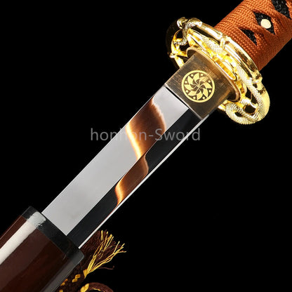 1095 High Carbon Steel 26inch Japanese Katana Samurai Sword Mirrorpolish Blade Alloy Tsuba Real Full Tang