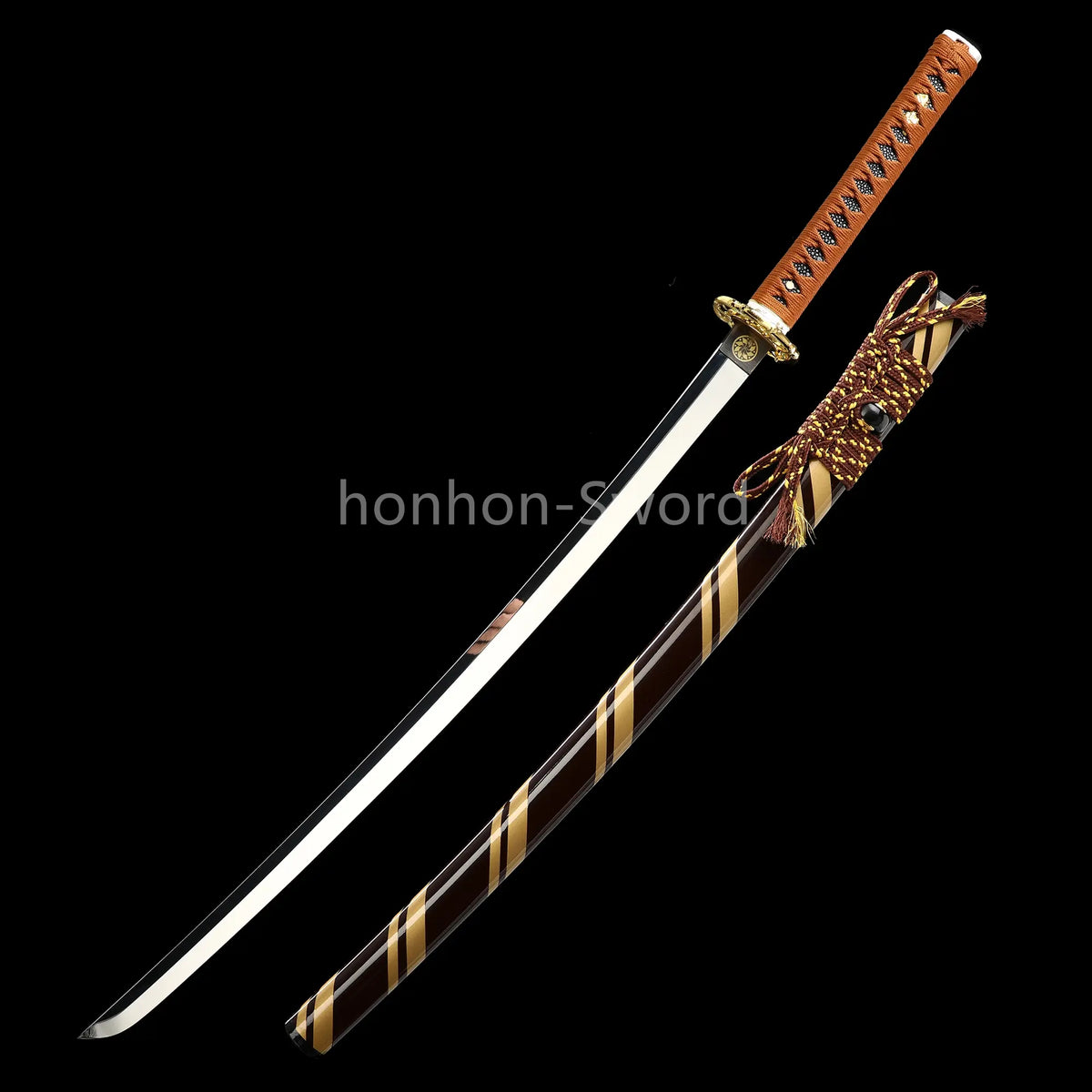 1095 High Carbon Steel 26inch Japanese Katana Samurai Sword Mirrorpolish Blade Alloy Tsuba Real Full Tang