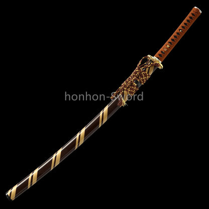 1095 High Carbon Steel 26inch Japanese Katana Samurai Sword Mirrorpolish Blade Alloy Tsuba Real Full Tang
