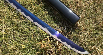 Katana à lame bleue en acier à haute teneur en carbone 1095, épée de samouraï japonais, épée complète noire 