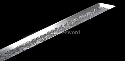 Katana à lame bleue en acier à haute teneur en carbone 1095, épée de samouraï japonais, épée complète noire 