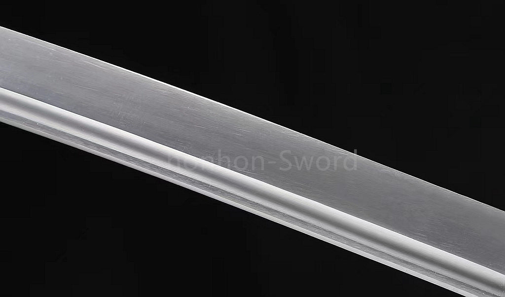 1095 Kohlenstoffstahl Katana Blaue Klinge Japanisches Samurai-Schwert Full Tang Schwarz 