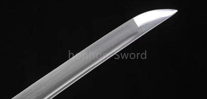 1095 Kohlenstoffstahl Katana Blaue Klinge Japanisches Samurai-Schwert Full Tang Schwarz 