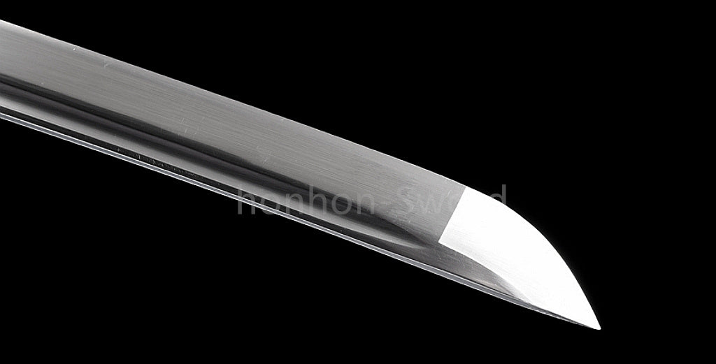 1095 Kohlenstoffstahl Katana Blaue Klinge Japanisches Samurai-Schwert Full Tang Schwarz 