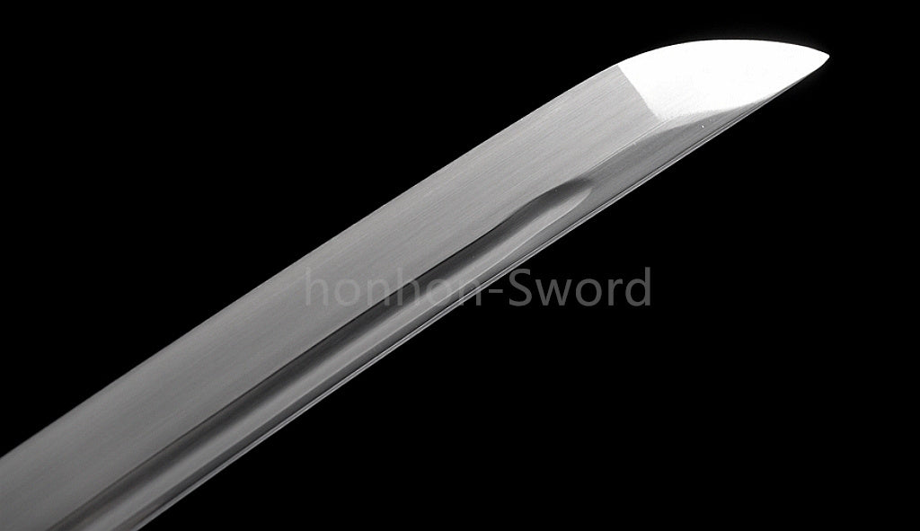 Katana à lame bleue en acier à haute teneur en carbone 1095, épée de samouraï japonais, épée complète noire 
