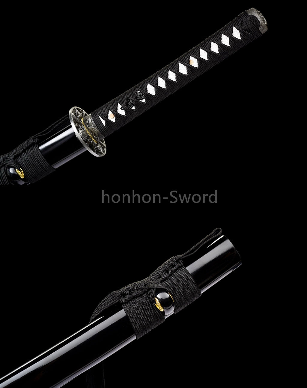 Katana à lame bleue en acier à haute teneur en carbone 1095, épée de samouraï japonais, épée complète noire 