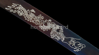 Katana à lame bleue en acier à haute teneur en carbone 1095, épée de samouraï japonais, épée complète noire 