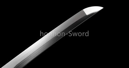 1095 Kohlenstoffstahl Katana Blaue Klinge Japanisches Samurai-Schwert Full Tang Schwarz 