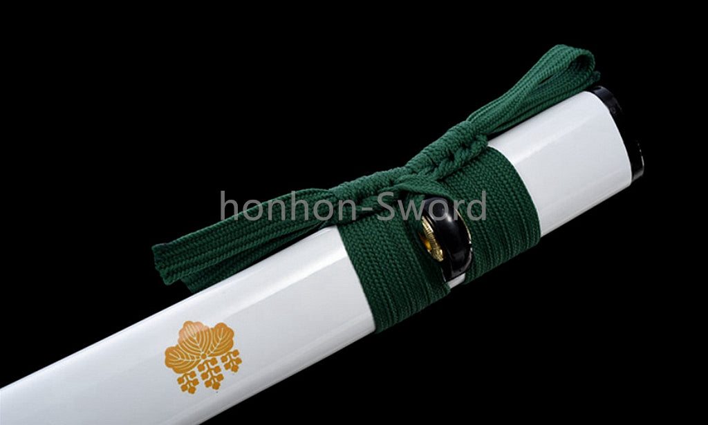 1095 Kohlenstoffstahl Katana Blaue Klinge Japanisches Samurai-Schwert Full Tang Schwarz 