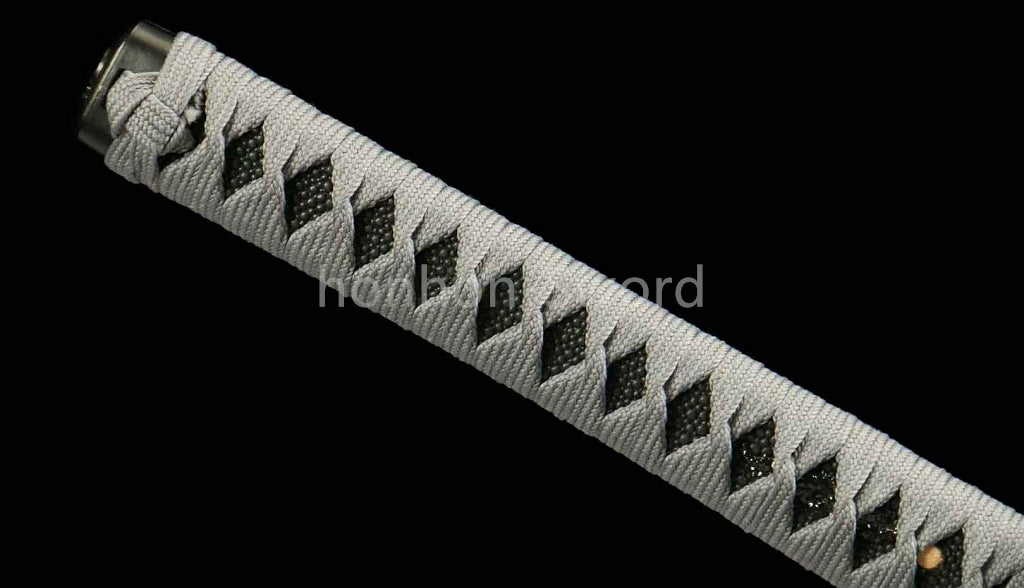1095 Kohlenstoffstahl Katana Blaue Klinge Japanisches Samurai-Schwert Full Tang Schwarz 