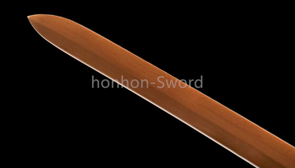 1095 Kohlenstoffstahl Katana Blaue Klinge Japanisches Samurai-Schwert Full Tang Schwarz 