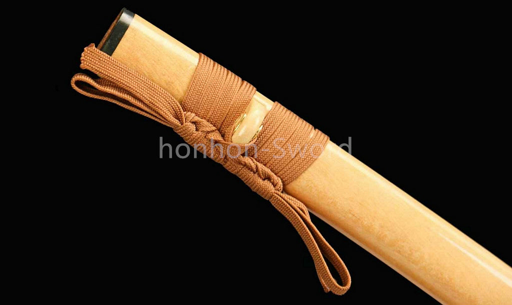 1095 Kohlenstoffstahl Katana Blaue Klinge Japanisches Samurai-Schwert Full Tang Schwarz 