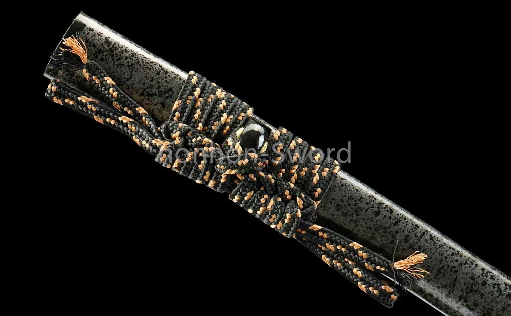 Katana à lame bleue en acier à haute teneur en carbone 1095, épée de samouraï japonais, épée complète noire 
