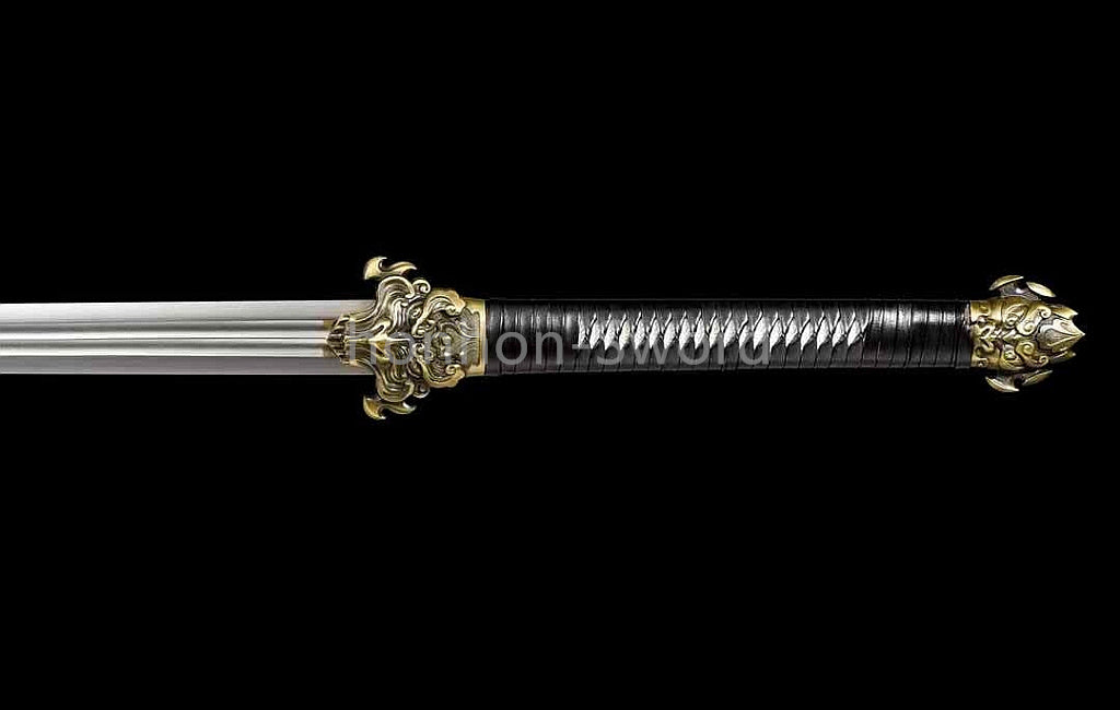 High Manganese Steel Chinese Han Dynasty Jian 汉剑 Double Edge Chinese Jian Sword Black