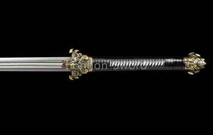 High Manganese Steel Chinese Han Dynasty Jian 汉剑 Double Edge Chinese Jian Sword Black