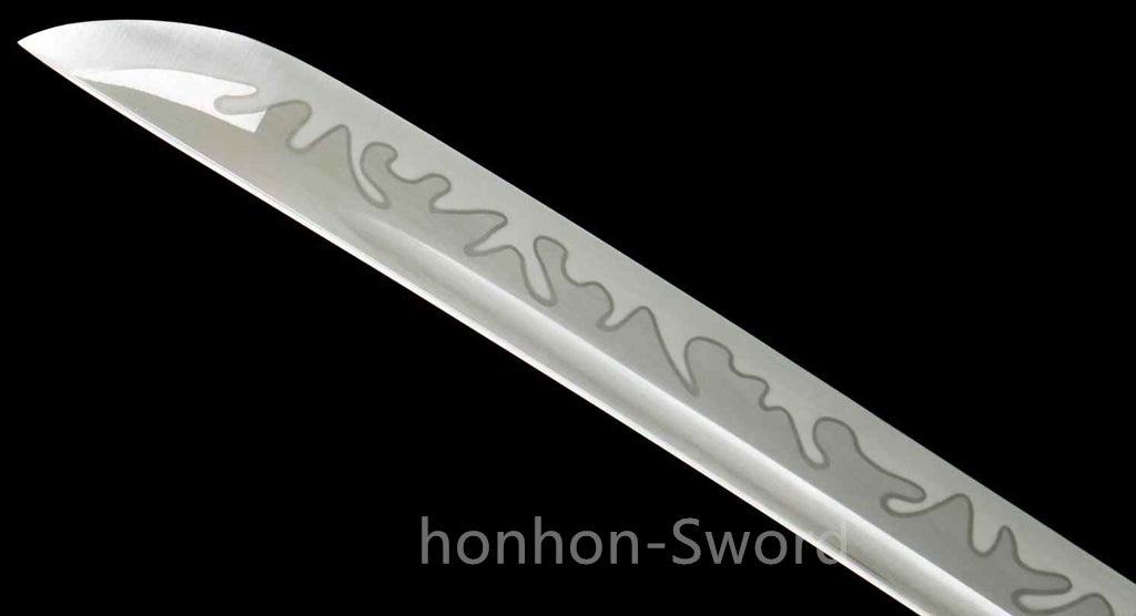 Katana à lame bleue en acier à haute teneur en carbone 1095, épée de samouraï japonais, épée complète noire 