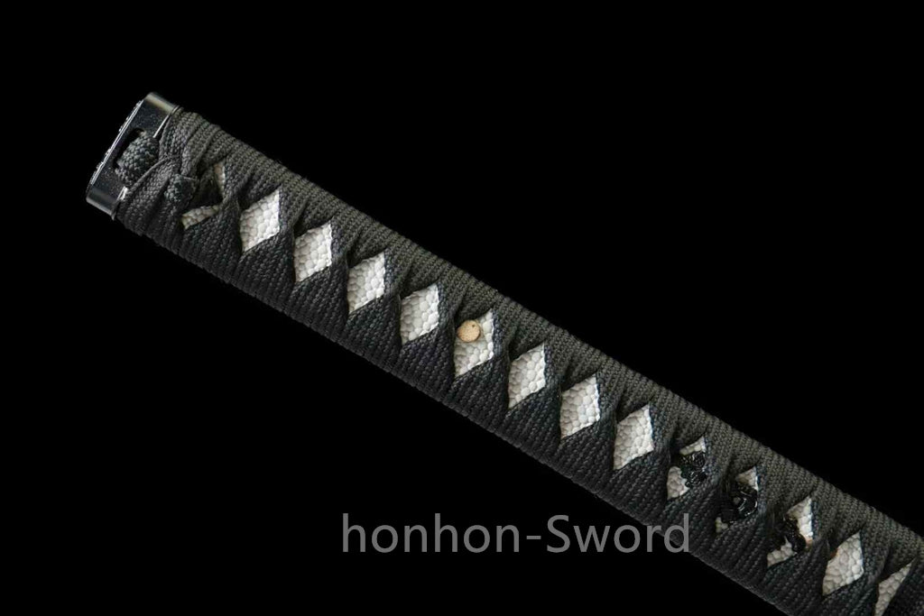 Katana à lame bleue en acier à haute teneur en carbone 1095, épée de samouraï japonais, épée complète noire 