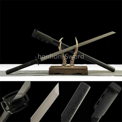 1045 Carbon Steel Tactical Katana Japanese Samurai Sword Full Tang Chokuto