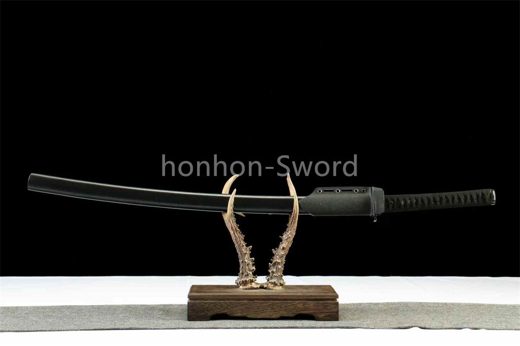 Ceramics Coated 1045 Carbon Steel Tactical Katana Japanese Samurai Sword Black